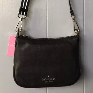 Kate Spade Rosie  Small Crossbody Bag. Black. Black & White Strap. New With Tag.